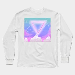 Retrowave Space Landscape Long Sleeve T-Shirt